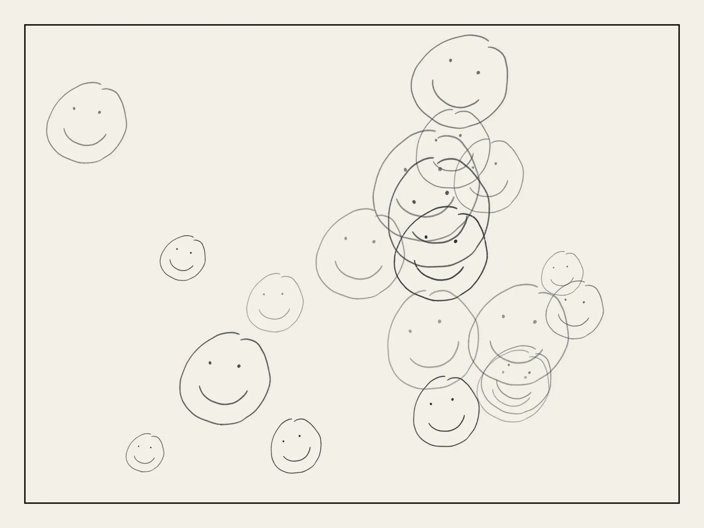 Blackwater Lake House — hand-drawn smiley placeholder artwork (Full estate concept)