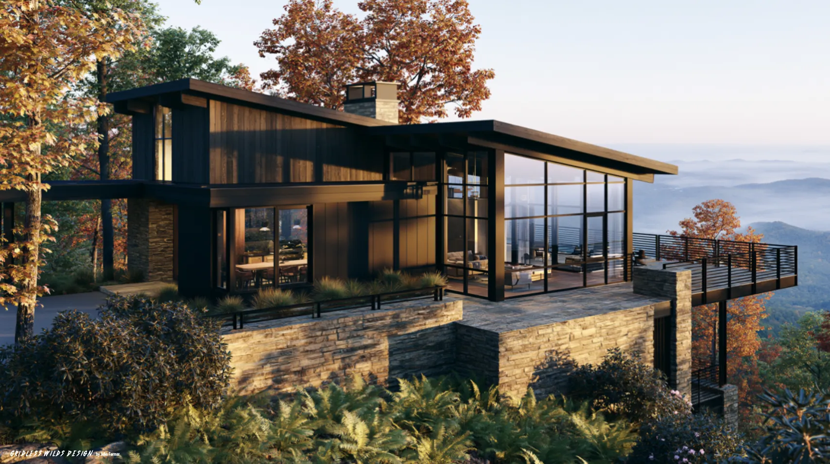 Smoky Ridge Lodge — concept rendering (Full estate concept, Smoky Mountains, Tennessee)